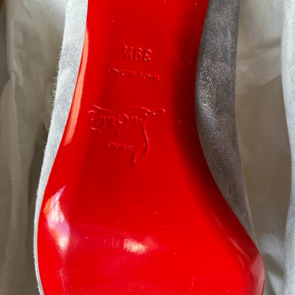 Christian Louboutin 70mm Cadrilla Suede Block-Heel Pumps New, 39.5 - Picture 7 of 9